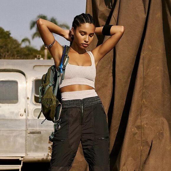 BRAND NEW FREE PEOPLE GOOD KARMA SQUARE NECK BRA, ICY GREY, XS/S - Picture 4 of 4